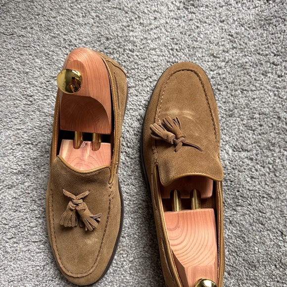 Marc Fisher Tan Suede Tassel Loafers main image 4